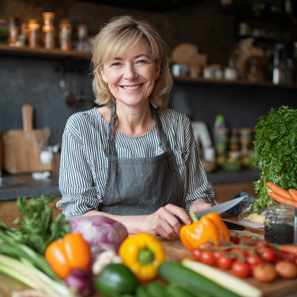 Diverse group of Polish adults of different ages exercising outdoors, showing strength and vitality with happy expressions